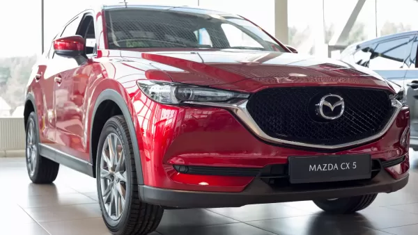 Mazda CX-5 on dealership floor, financed for commercial fleet in NZ