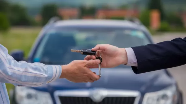 Car loan process - Receiving keys to new car